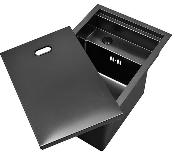 Кухонная мойка из нержавеющей стали WISENT с pvd покрытием wxs33045b (45x30) WS33045B/WGER019B