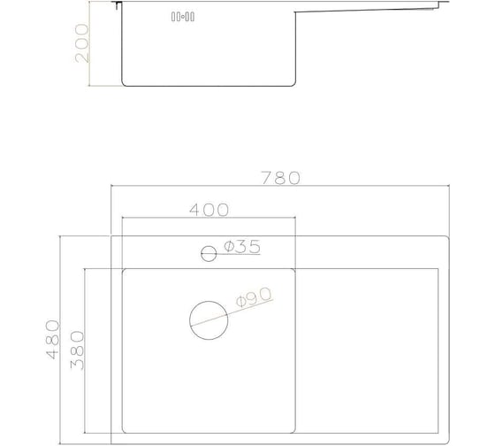 Мойка NAVAKO Fuse 780xl 13024