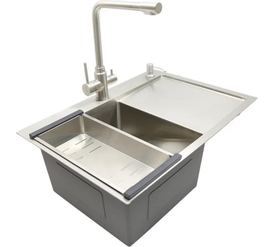 Мойка с дозатором AVINA 6848 L satin
