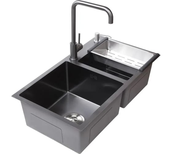 Мойка с дозатором AVINA 7848 - 1,5 black