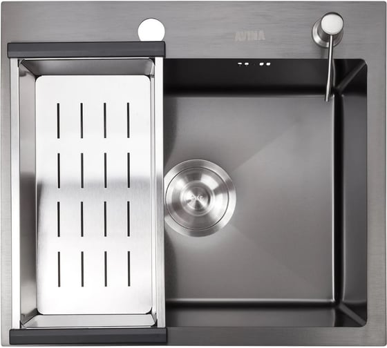 Мойка с дозатором AVINA 4548 black