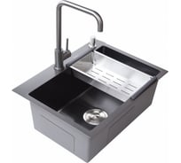 Мойка с дозатором AVINA 6548 black