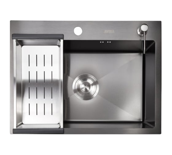 Мойка с дозатором AVINA 6548 black