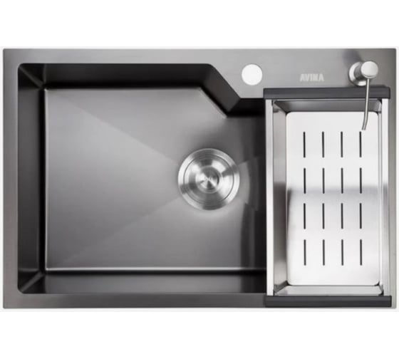 Мойка с дозатором AVINA 6548 S black 1