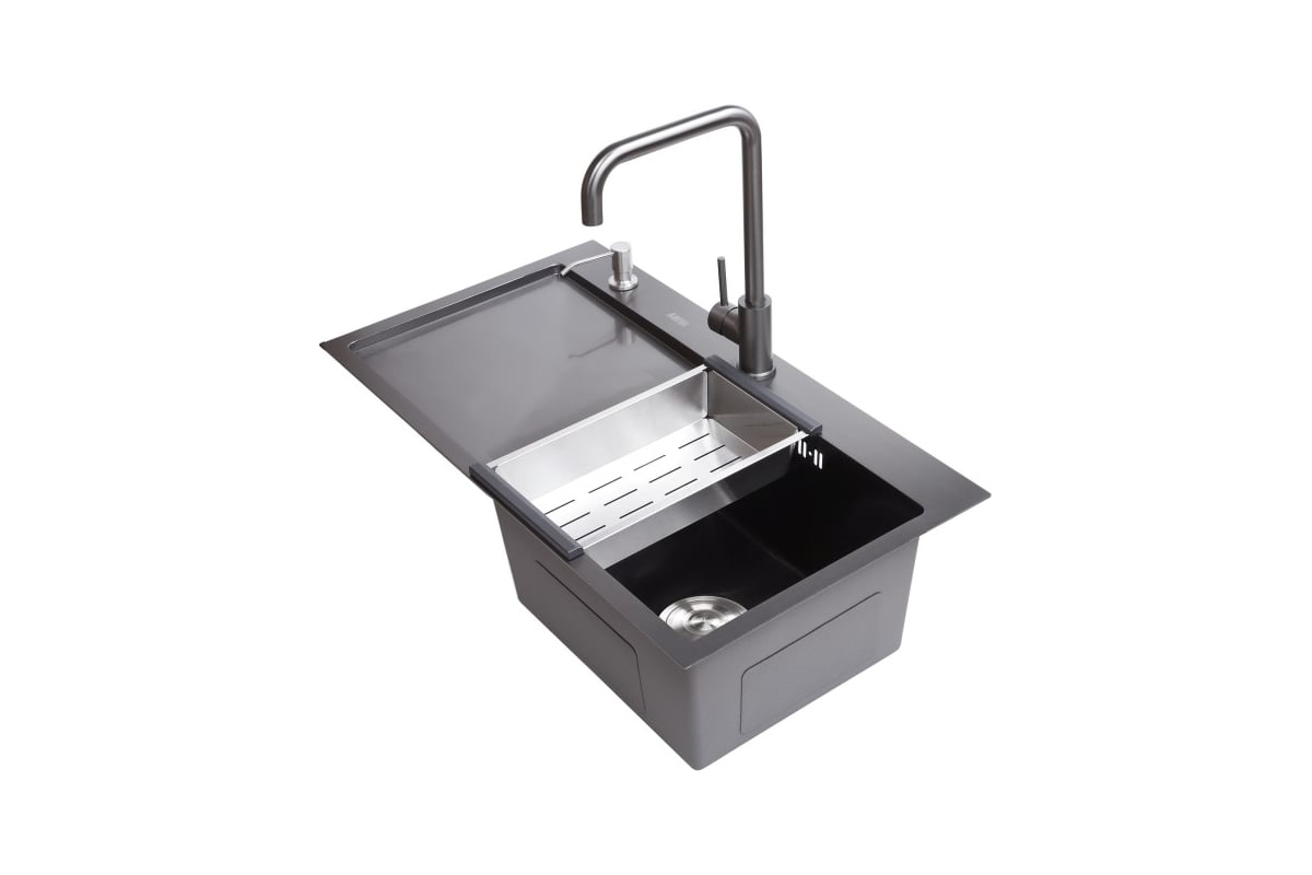Мойка с дозатором AVINA 7848 R black - выгодная цена, отзывы ...