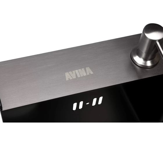 Мойка с дозатором AVINA 6848 R black