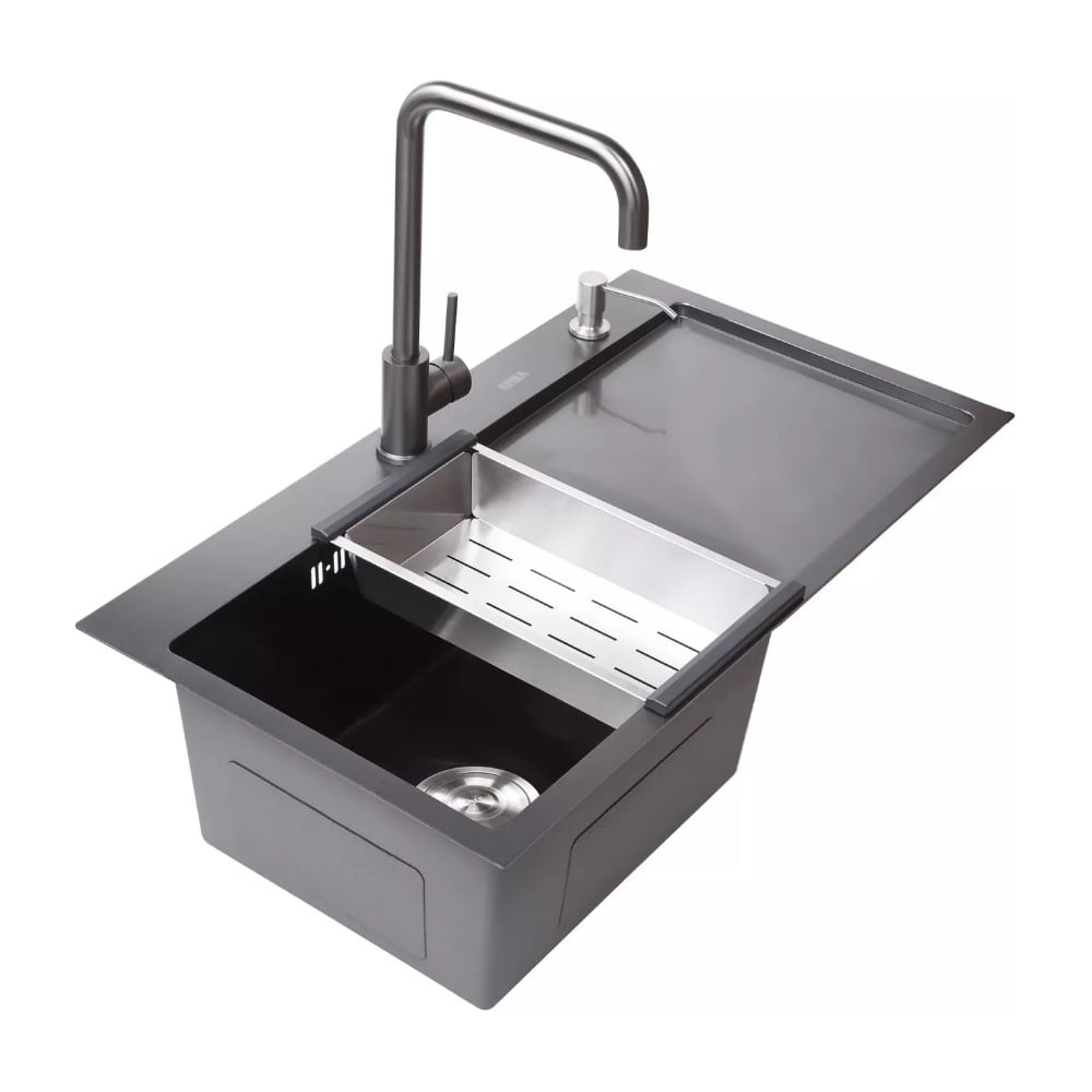 Мойка с дозатором AVINA 6848 L black - выгодная цена, отзывы ...