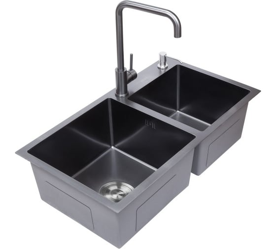 Мойка с дозатором AVINA 8048  black