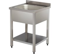 Моечная ванна Viatto Commercial с бортом, нержавеющая стальva-dsa140 600x600x850 мм 167494