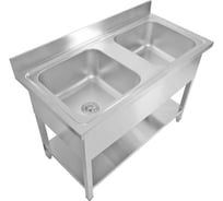 Моечная ванна Viatto Commercial с бортом, нержавеющая стальva-dsa245 1200x700x850 мм 167497