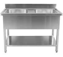 Моечная ванна Viatto Commercial с бортом, нержавеющая стальva-dsa240 1000x600x850 мм 167496