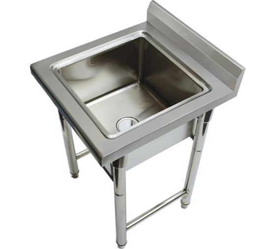 Моечная ванна Viatto Commercial с бортом, нержавеющая стальva-st150a 650x750x850 мм 167487 1