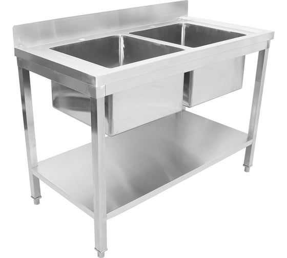Моечная ванна Viatto Commercial с бортом, нержавеющая стальva-std250a 1200x700x850 мм 167493
