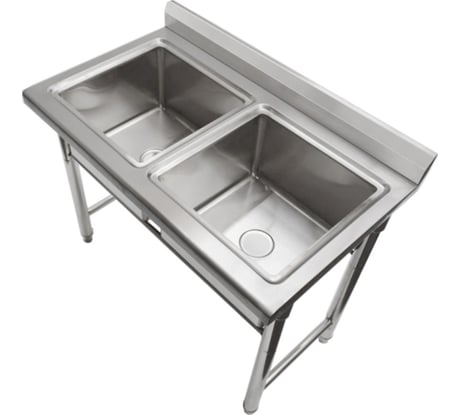 Моечная ванна Viatto Commercial с бортом, нержавеющая сталь va-st245a 1100x600x850 мм 167488
