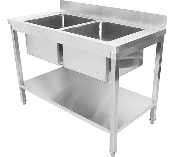 Моечная ванна Viatto Commercial с бортом, нержавеющая сталь va-st245a 1100x600x850 мм 167488