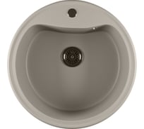 Мойкa MIXLINE ml-gm09 круглая, графит 342, 490 мм, глубина чаши 185 533496