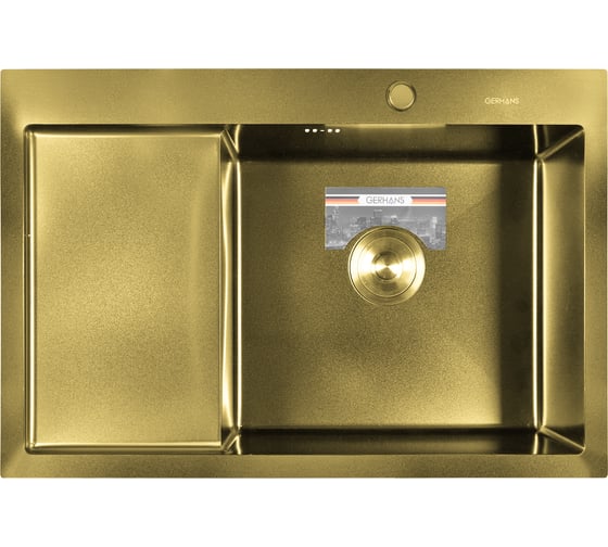 Кухонная мойка из нержавеющей стали GERHANS с pvd покрытием K37851G-R 1