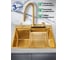 Кухонная мойка со смесителем MILACIO Denia 57 Steel золото MC.77408 9