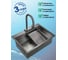 Кухонная мойка со смесителем MILACIO Denia 68 Steel сталь воронёная MC.77419 8