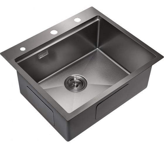 Кухонная мойка со смесителем MILACIO Denia 57 Steel сталь воронёная MC.77409