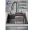 Кухонная мойка со смесителем MILACIO Denia 57 Steel сталь воронёная MC.77409 9