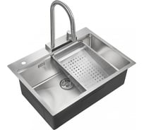 Кухонная мойка со смесителем MILACIO Denia 68 Steel сталь нержавеющая MC.77410