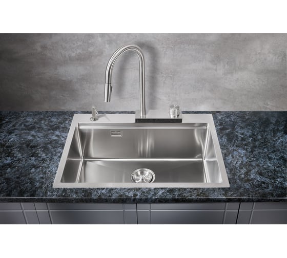 Кухонная мойка со смесителем MILACIO Denia 68 Steel сталь нержавеющая MC.77410