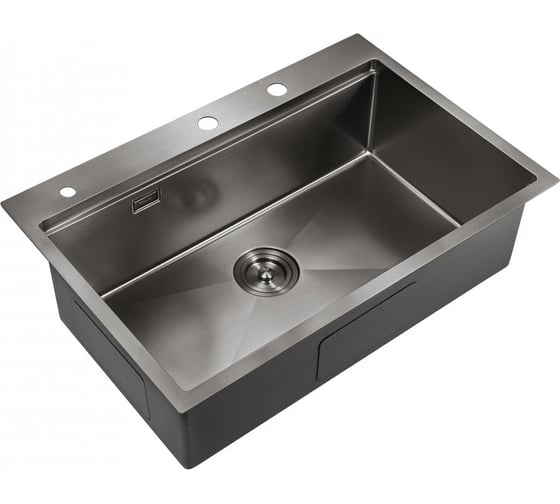 Кухонная мойка со смесителем MILACIO Denia 75 Steel сталь воронёная MC.77429