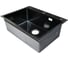 Нержавеющая врезная мойка SANTREK 650x480x220 т 3,0 ЧЕРНАЯ D6548HB (+ сифон + дозатор + коландер 420x220) AQUA 312397 1