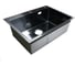 Нержавеющая врезная мойка SANTREK 650x480x220 т 3,0 ЧЕРНАЯ D6548HB (+ сифон + дозатор + коландер 420x220) AQUA 312397 3