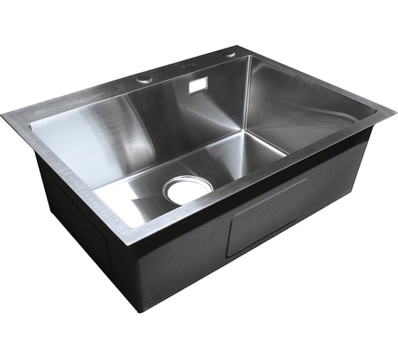 Нержавеющая врезная мойка SANTREK 650x480x220 т 3,0 САТИН D6548HS (+ сифон +дозатор + коландер 420x220) AQUA 312396