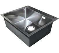 Нержавеющая врезная мойка SANTREK 600x500x220 т 3,0 САТИН D6050HS (+ сифон + дозатор + коландер 440x220) AQUA 312381