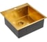 Кухонная мойка Paulmark AISI304 VELTEN 51, брашированное золото, PVD, 510х510мм, PM905151-BG 2