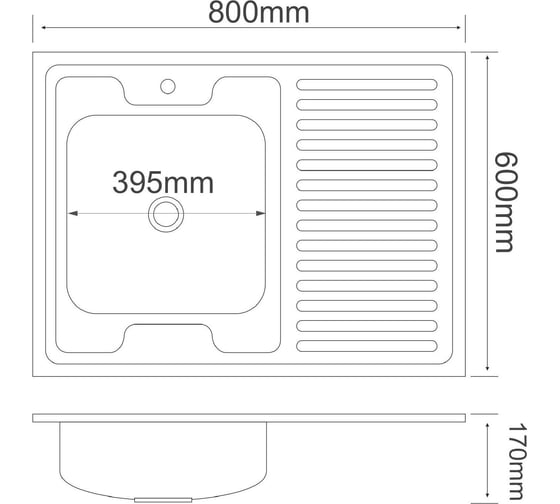 Кухонная мойка РМС MG6-8060L