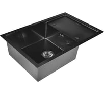 Кухонная мойка из нержавеющей стали WISENT ws37850b-x с pvd покрытием (78x50 см) WS37850BX/WGER019B