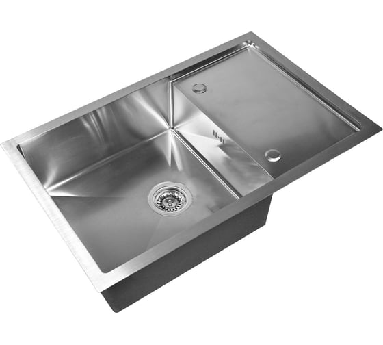 Кухонная мойка из нержавеющей стали WISENT ws37850x (78x50 см) с металлическим коландером и дозатором WS37850X/W30460/W405A/WGER010