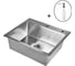 Комплект кухонная мойка из нержавеющей стали WISENT ws37050 (70x50 см) с дозатором WS37050/WGER013/W405A 1