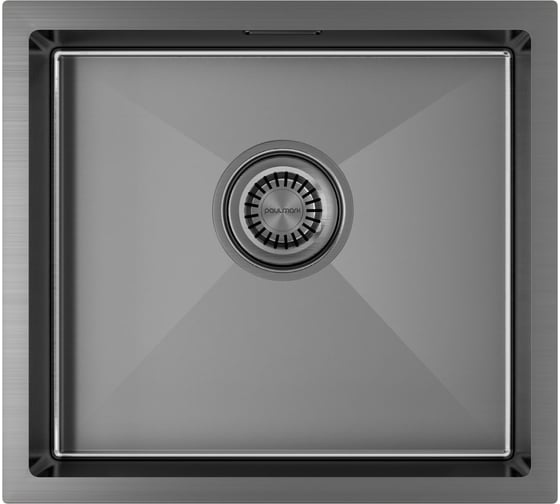 Кухонная мойка Paulmark AISI304 ALLER 44 UNI, вороненая сталь, PVD, 440х440мм, PM904444-GM