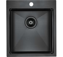 Кухонная мойка Paulmark AISI304 VELTEN 45, вороненая сталь, 450х510мм, PM804551-GM