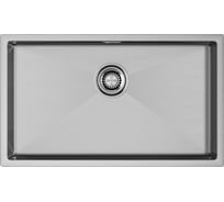 Кухонная мойка Paulmark AISI304 ALLER 74 UNI, брашированная нержавеющая сталь, 740х440мм, PM807444-BS