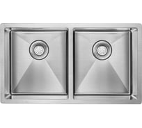 Мойка Paulmark AISI304 DOPPLET брашированная нержавеющая сталь 780x440мм PM507844-BS