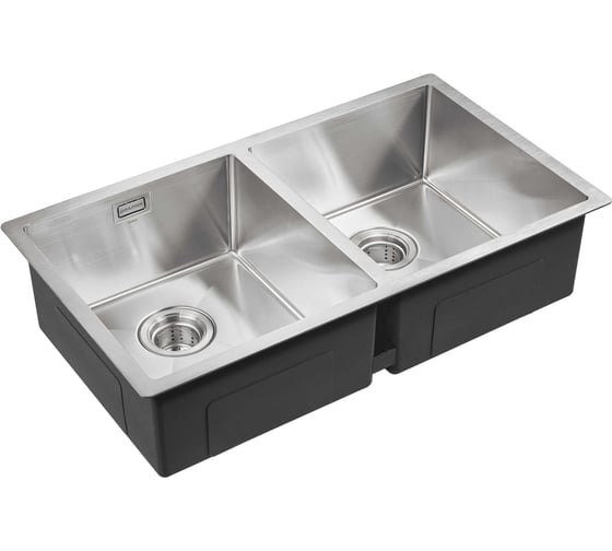 Мойка Paulmark AISI304 DOPPLET брашированная нержавеющая сталь 780x440мм PM507844-BS