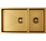 Кухонная мойка Paulmark AISI304 ALLER 78/2S UN, брашированное золото, 780х440мм, PM527844-BG 1