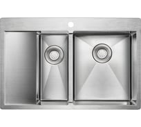 Мойка Paulmark брашированная нержавеющая сталь AISI304 UNION равая, 780x510мм PM537851-BSR