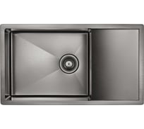 Мойка Paulmark AISI304 PLATTE нержавеющая сталь вороненая сталь, 780x440мм PM807844-GM