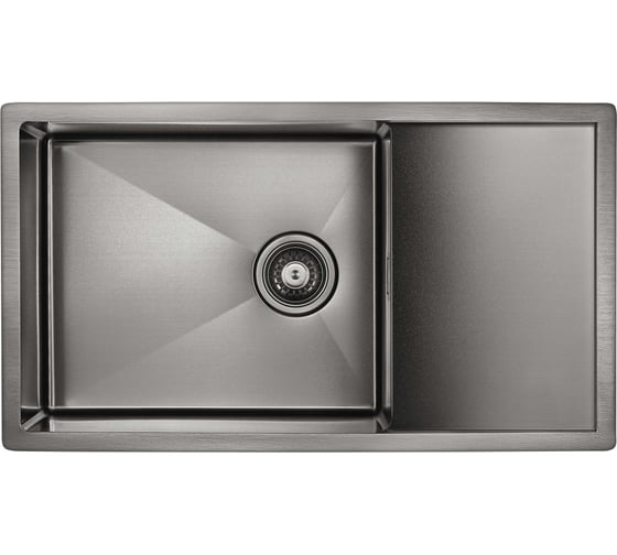 Мойка Paulmark AISI304 PLATTE нержавеющая сталь вороненая сталь, 780x440мм PM807844-GM