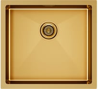 Кухонная мойка Paulmark GERBERG 48 UNI, брашированное золото, 480х440мм, PM214844-BG