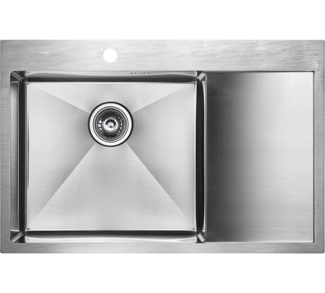 Кухонная мойка Paulmark KRONER 78F, брашированная нержавеющая сталь, левая, 780х510мм, PM217851-BSL