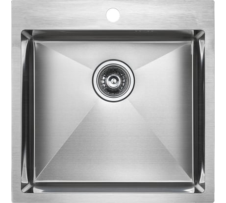 Кухонная мойка Paulmark KRONER 51, брашированная сталь, 510х510мм, PM215151-BS