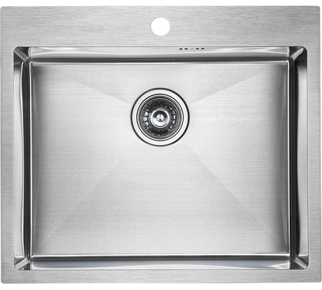 Кухонная мойка Paulmark KRONER 59, брашированная нержавеющая сталь, 590х510мм, PM215951-BS